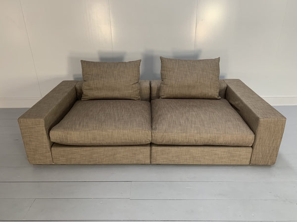 Flexform Groundpiece Sofa & 2 Armchair Suite - In Woven Linen @ REHAUS