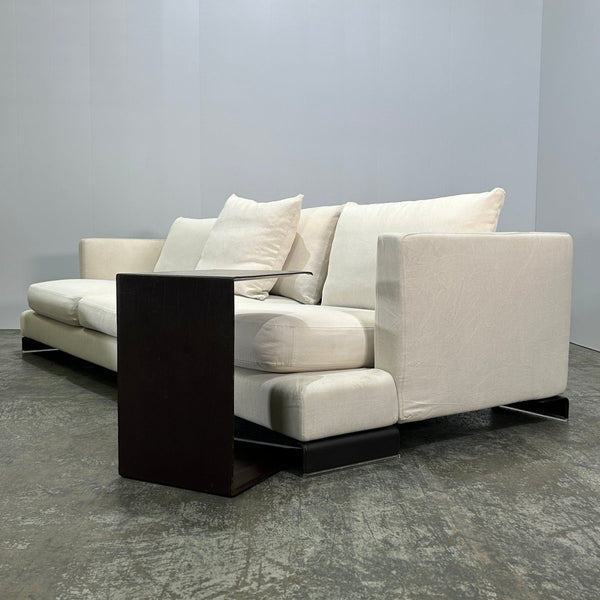 Flexform Long Island L Shaped Sofa, Ottoman and Brown Unit @ REHAUS