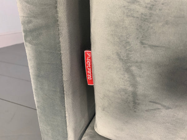 Flexform Resort Sofa - in Silver Grey Velvet Fabric @ REHAUS