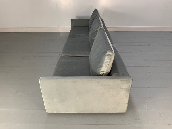 Flexform Resort Sofa - in Silver Grey Velvet Fabric @ REHAUS