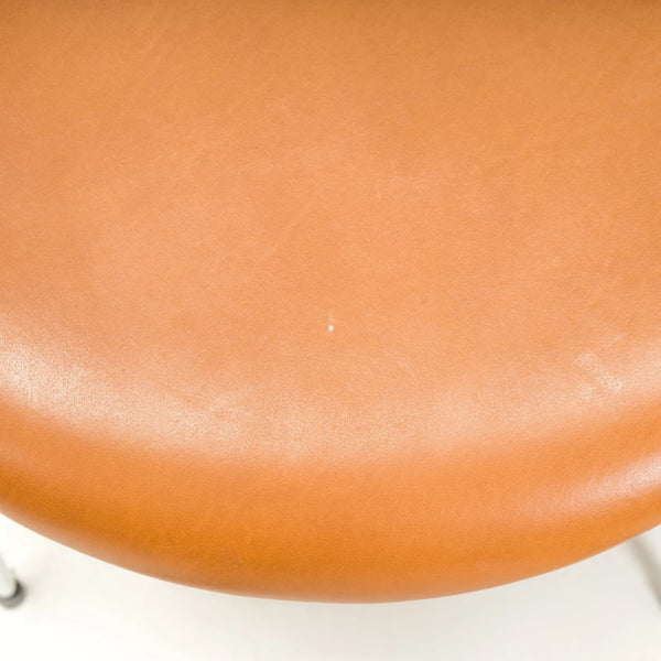 Fritz Hansen by Arne Jacobsen Brown Leather 3107 Series 7 Dining Chairs, Set of 4 - REHAUS - arne jacobsen