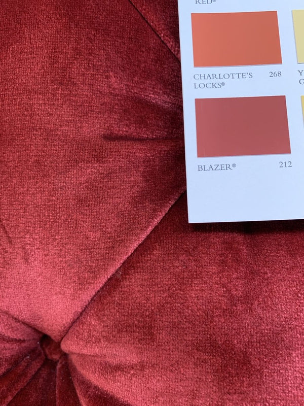 George Smith Chaise - Brewster - Chaise in Deep - Red Italian Velvet @ REHAUS