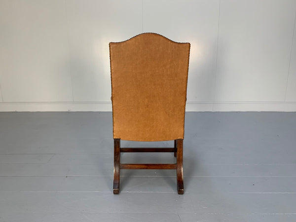 George Smith Gainsborough Unbuttoned Carver Armchair - In Tan - Brown Leather @ REHAUS