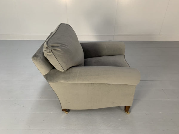 George Smith Signature Armchair - In Pale Grey Ralph Lauren Velvet @ REHAUS