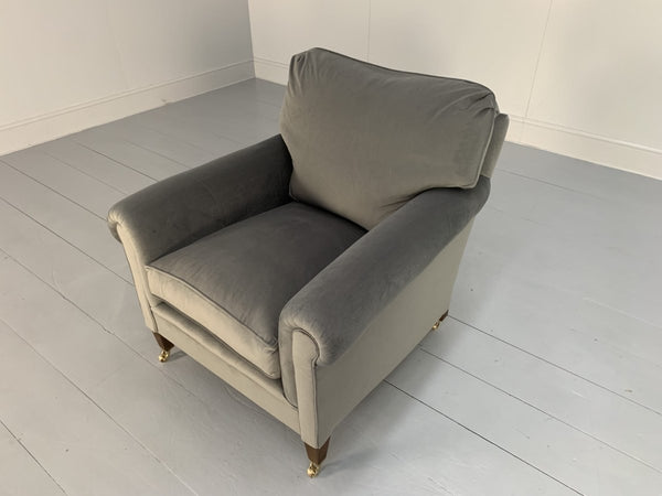 George Smith Signature Armchair - In Pale Grey Ralph Lauren Velvet @ REHAUS