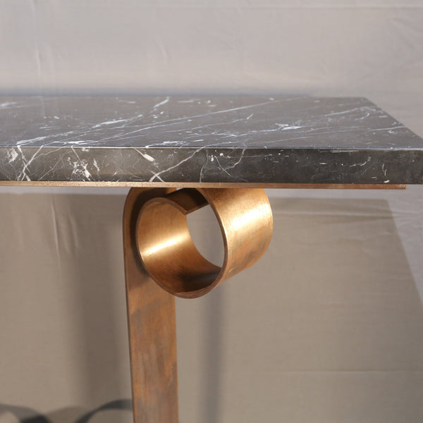 Gordon Watson Wrought Iron & Marble Console by Paul Belvoir @ REHAUS