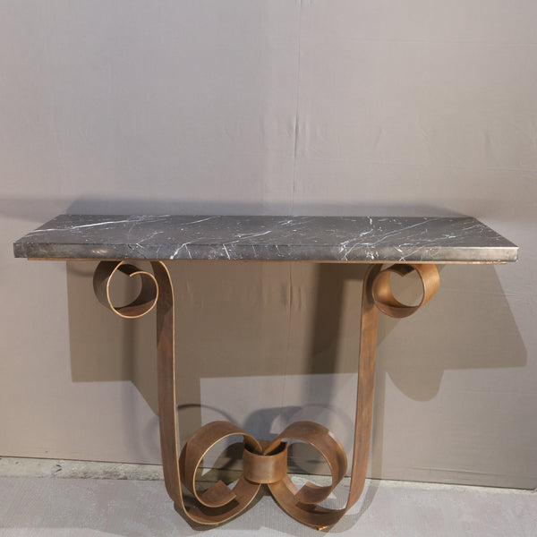 Gordon Watson Wrought Iron & Marble Console by Paul Belvoir @ REHAUS