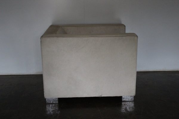 Gorgeous Minotti Suitcase Armchair in Pony Skin & Pelle Leather @ REHAUS