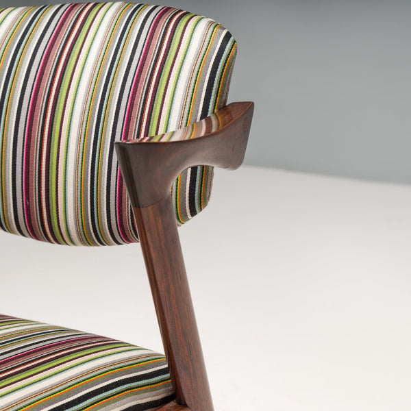 Kai Kristiansen Rosewood No 42 Chairs with Paul Smith upholstery, Set of 2 - REHAUS - Kai Kristiansen