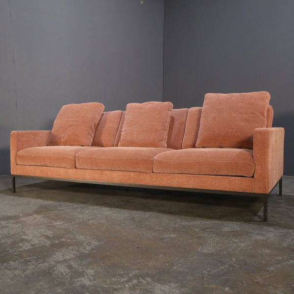 Knoll Dusky Pink Fabric Relax Sofa by Florence Knoll @ REHAUS