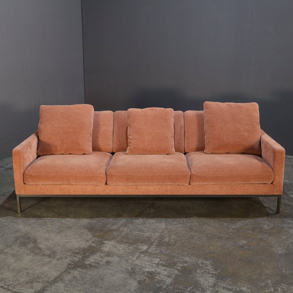 Knoll Dusky Pink Fabric Relax Sofa by Florence Knoll @ REHAUS