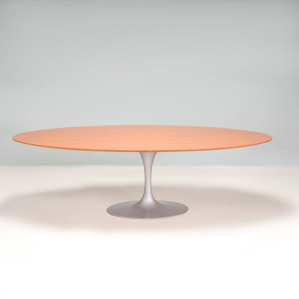 Knoll Oak Wooden Oval Pedestal Dining Table by Eero Saarinen @ REHAUS
