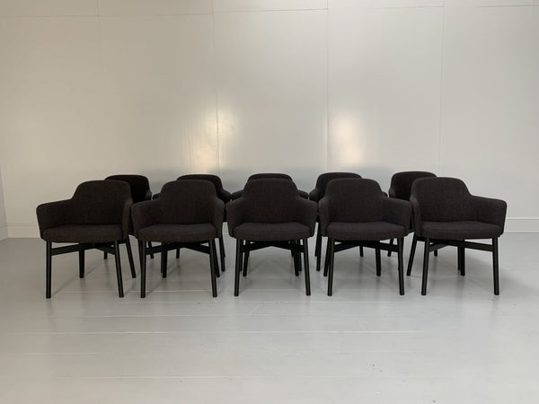 Knoll Studio Krusin 016 Armchairs - In Dark Boucle Wool, Set of Twelve @ REHAUS