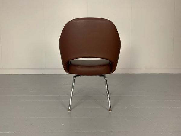 Knoll Studio Saarinen Executive Armchair - In Volo Brown Leather @ REHAUS