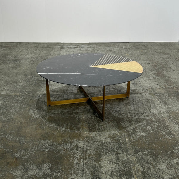 Large Gold Radius Coffee Table by Alex Mint @ REHAUS