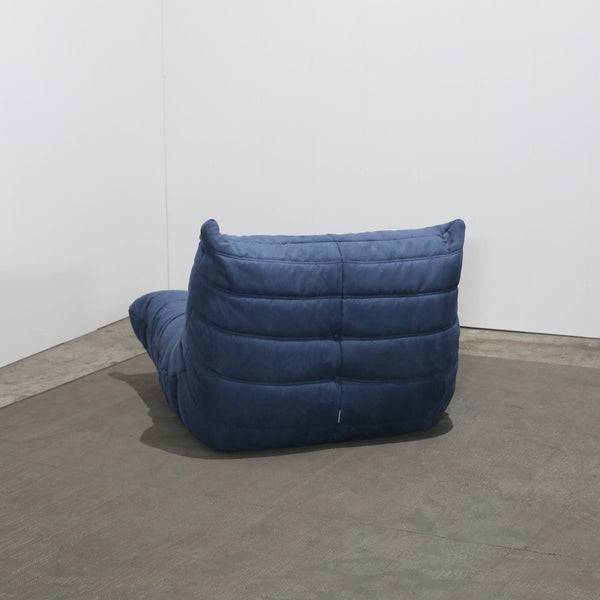 Ligne Roset Blue Togo Armchair and Footstool by Michel Ducaroy, Set of Two @ REHAUS