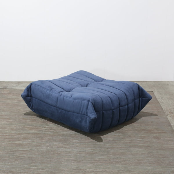 Ligne Roset Blue Togo Armchair and Footstool by Michel Ducaroy, Set of Two @ REHAUS