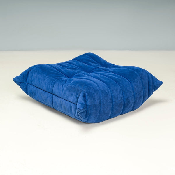 Ligne Roset by Michel Ducaroy Blue Alcantara Fabric Togo Sofas, Set of Five @ REHAUS