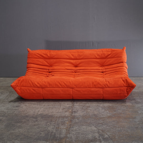 Ligne Roset by Michel Ducaroy Orange Togo Three Seater Sofa @ REHAUS