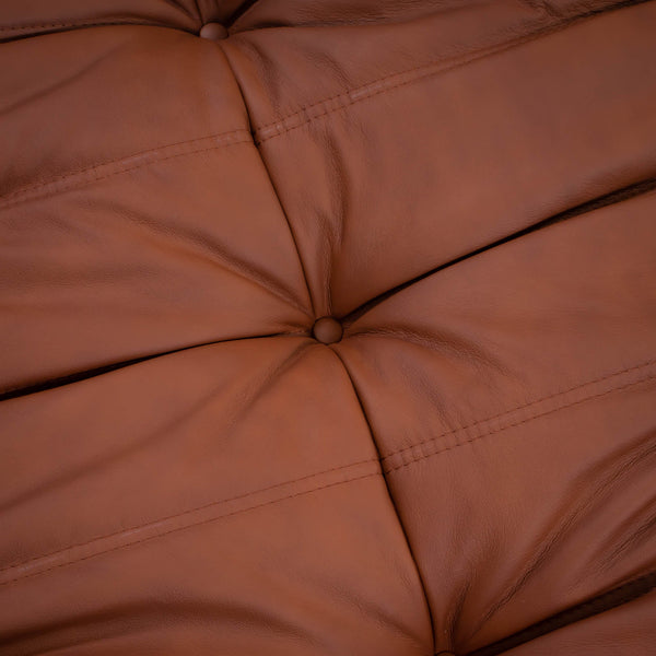Ligne Roset by Michel Ducaroy Togo Brown Leather Modular Sofa, Set of Three @ REHAUS