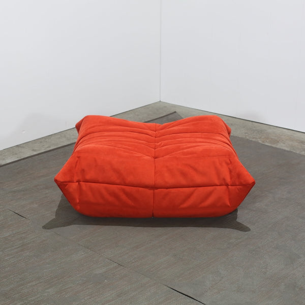 Ligne Roset Orange Modular Togo Sofa and Footstool by Michel Ducaroy, Set of Five @ REHAUS