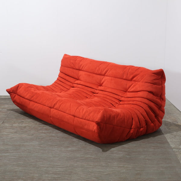 Ligne Roset Orange Modular Togo Sofa and Footstool by Michel Ducaroy, Set of Five @ REHAUS