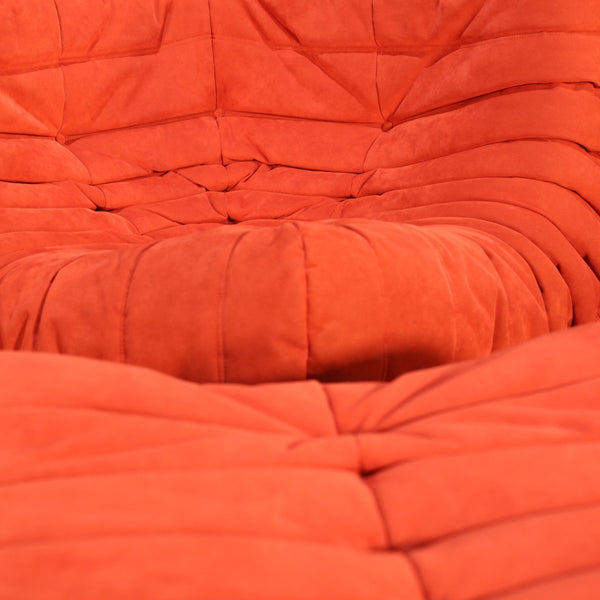 Ligne Roset Orange Togo Corner Sofa and Ottoman by Michel Ducaroy @ REHAUS