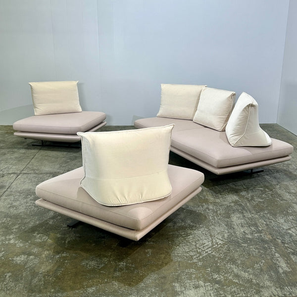 Ligne Roset Prado Sofa and Ottomans by Christian Werner, Set of Three @ REHAUS