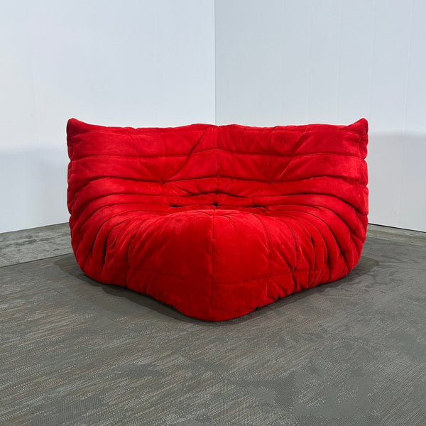 Ligne Roset Red Modular Togo Sofa by Michel Ducaroy, Set of Three @ REHAUS