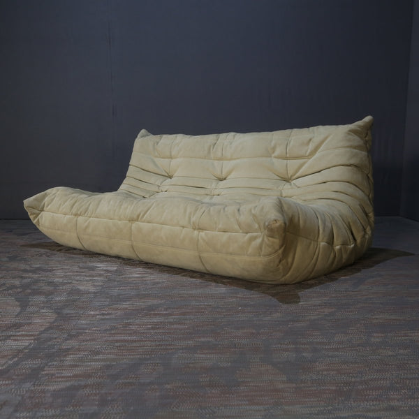 Ligne Roset Three Seater Green Togo Sofa by Michel Ducaroy @ REHAUS