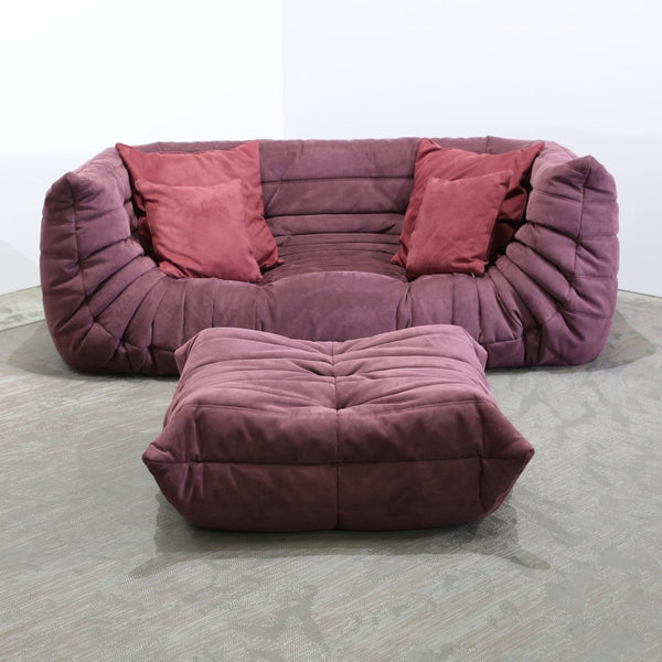 Ligne Roset Togo Medium Sofa and Ottoman by Michel Ducaroy, Set of Two @ REHAUS