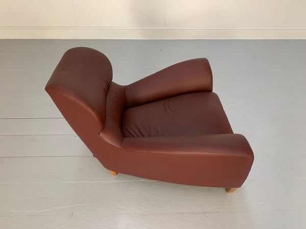 Linley Aston Armchair - In Oxblood Leather @ REHAUS