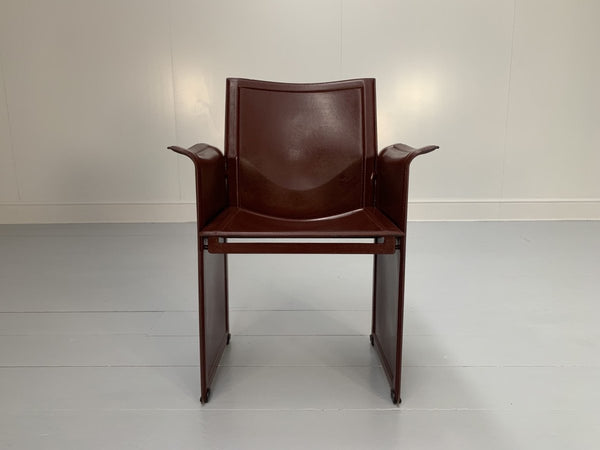 Matteo Grassi Korium Dining Chairs - In Brown Coach Leather, Set of Eight @ REHAUS