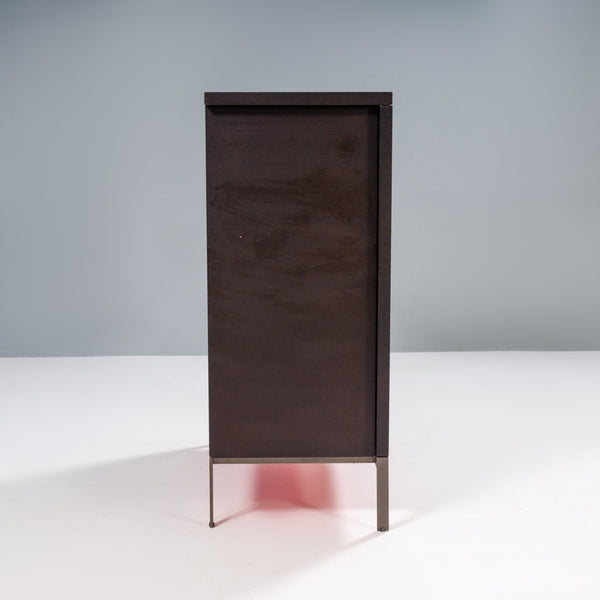 Maxalto B&B Italia Mida Dark Oak and Red Cabinet - REHAUS - Max Alto
