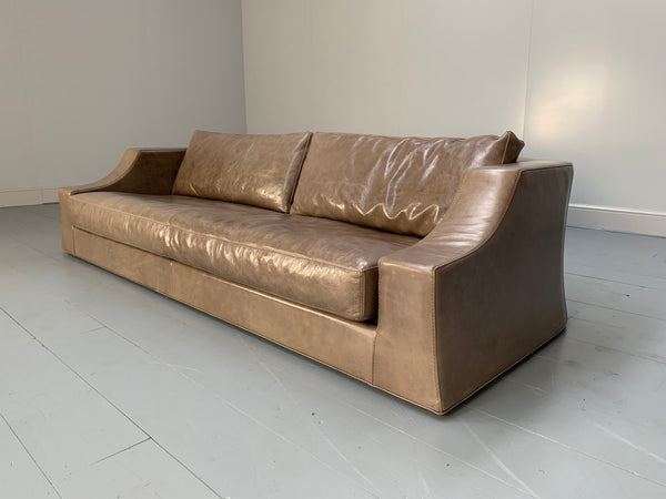 Baxter of Italy 4-Seat Sofa - In Grey Brown Tuscany Leather