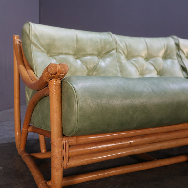 Mid Century Bamboo Sofa by Angraves of Leicester @ REHAUS