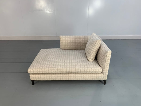 Minotti Andersen Chaise Sofas Daybed in Geometric Linen Fabric, Set of 2 @ REHAUS