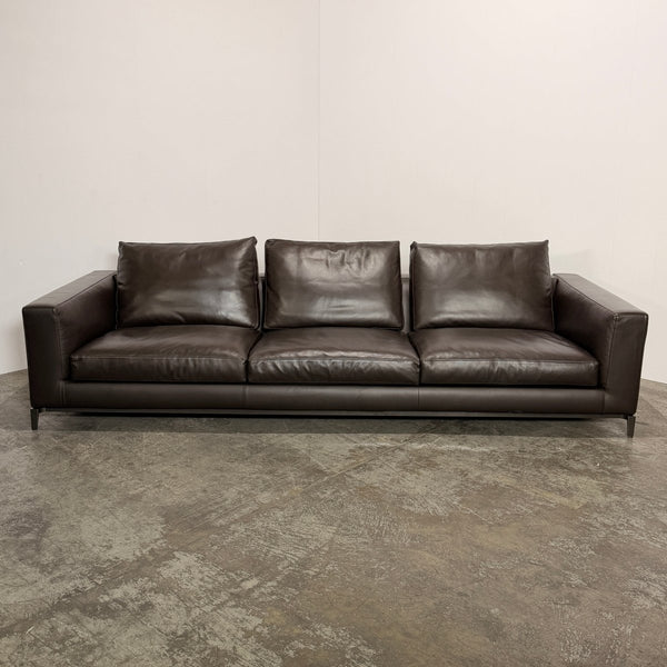 Minotti Andersen Leather Three Seater Sofa by Rodolfo Dordoni @ REHAUS