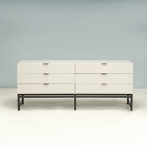 Minotti by Rodolfo Dordoni White Lacquer Harvey Chest of Drawers - REHAUS - Rodolfo Dordoni