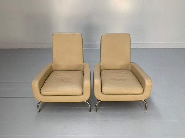 Minotti Dubuffet Armchair - In Taupe Pelle Leather, Set of Two @ REHAUS