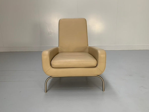 Minotti Dubuffet Armchair - In Taupe Pelle Leather, Set of Two @ REHAUS