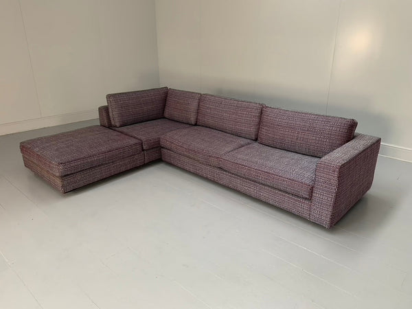 Minotti Freeman 4 - Seat L - Shape Sofa - In Dedar Tweed Fabric @ REHAUS