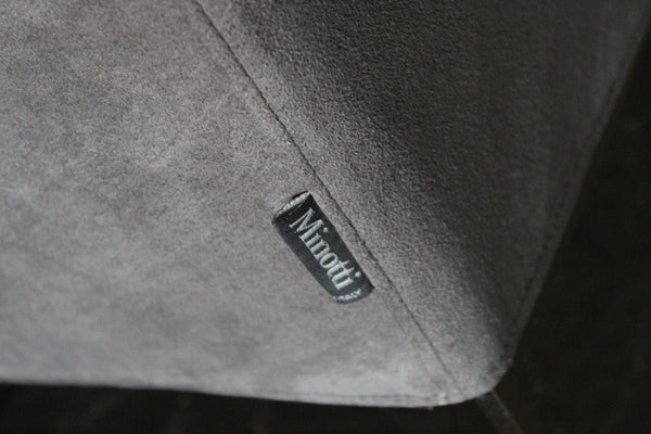 Minotti Klee Armchair in Grey Alcantara @ REHAUS