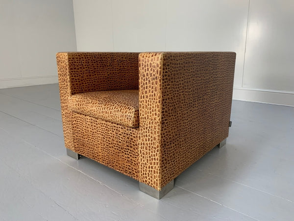 Minotti Suitcase Line Armchair & Ottoman - In Crocodile Leather @ REHAUS