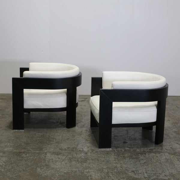 Minotti Warhol Blac Lac Armchairs, Set of Two @ REHAUS