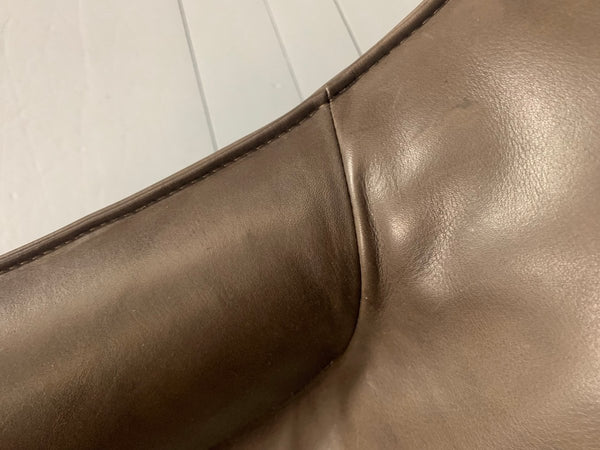 Molteni & C Doda Armchair - In Pale - Walnut Brown Leather @ REHAUS