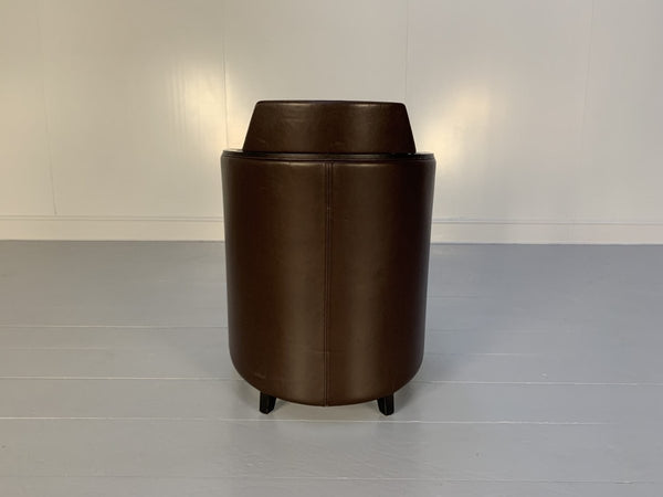 Moroso Miss Armchair - In Dark Brown Leather @ REHAUS