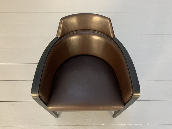 Moroso Miss Armchair - In Dark Brown Leather @ REHAUS