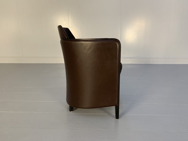 Moroso Miss Armchair - In Dark Brown Leather @ REHAUS
