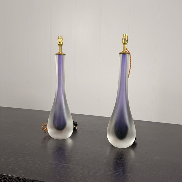 Murano Glass Tear Drop Form Table Lamps, Set of Two @ REHAUS
